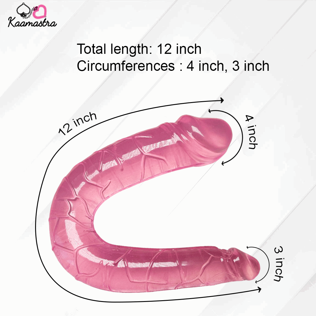 Kaamastra Silicone Realistic Double Ended Anal & Vaginal Lesbian Dildo