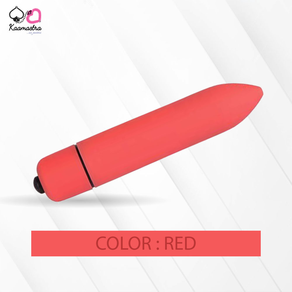 Red mini bullet vibrator - powerful 7-speed vibrations in discreet design