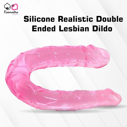 Kaamastra Double-Ended Lesbian Dildo - 10-inch realistic silicone toy for couples