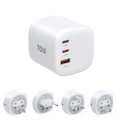 Mukiya   360°   Rotating   4-in-1   Universal   Travel Charger   |   70W   GaN One Turn. Power Anywhere. Ready for iPhone 18 Pro.