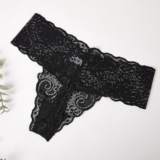 Sexy Seamless Lace See-through Women's Underwear Thong