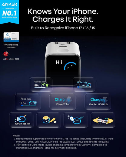 Anker Nano charger, black for Cellular Phones, USB Type C
