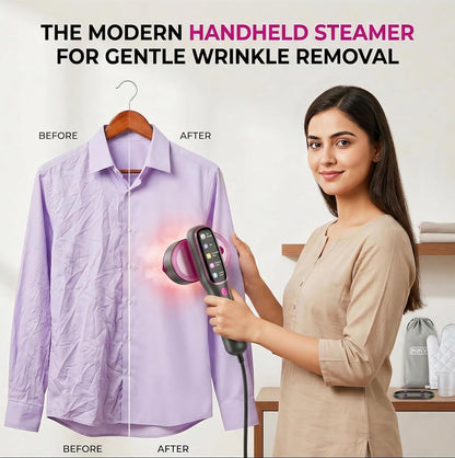 Iron for clothes, Steamer for Clothes & Iron 2in1,Steam Iron for Travel Ironing foldable steamer cloth dryer,portable handheld garment drying,1205W Travel Steam Iron,5 Modes LCD,180ml for 20 Min Steam