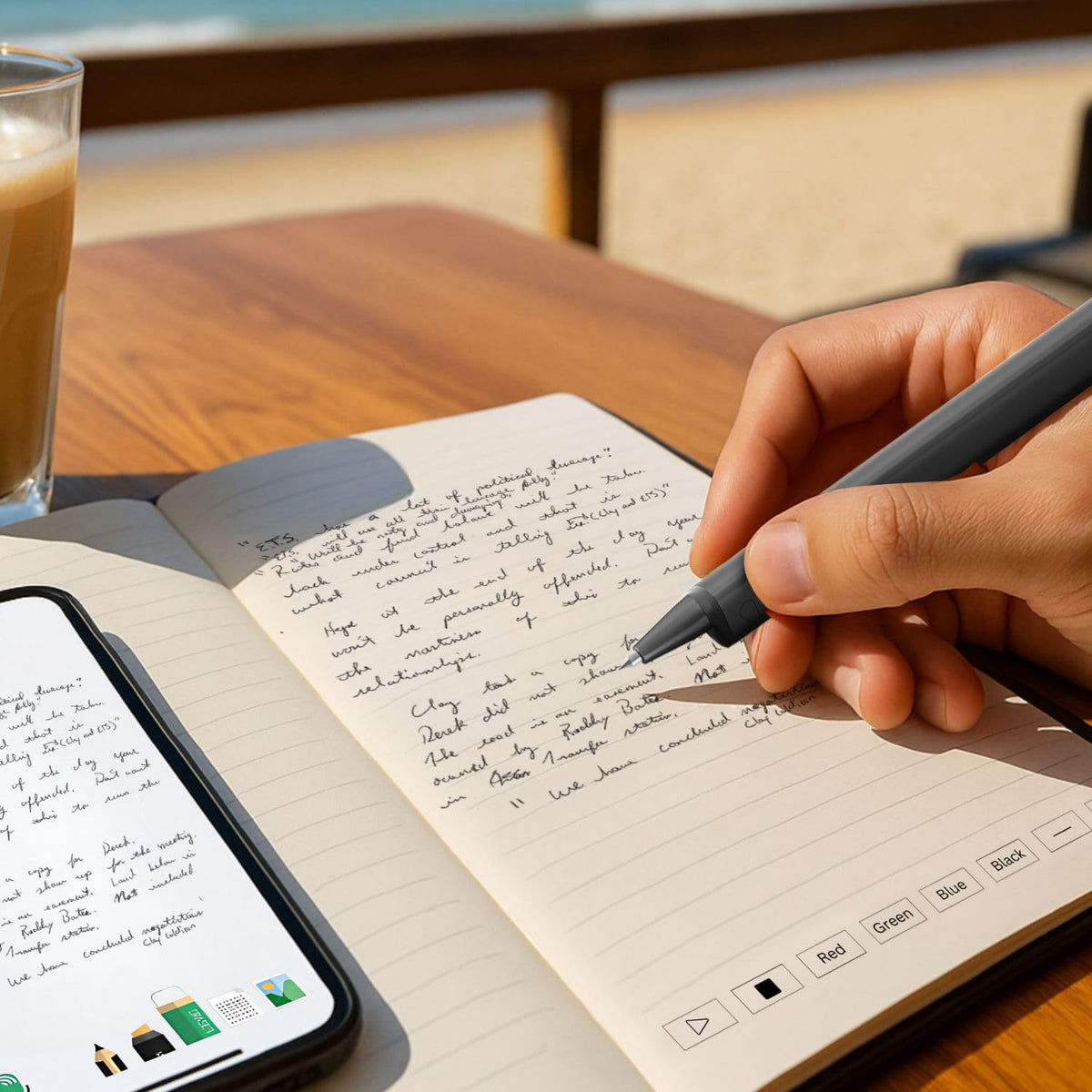 SyncPen Digital Notebook Pen Set – Real Time Sync from Paper to App, Bluetooth Smart Pen with OCR, Audio Recording & Cloud Storage | iOS & Android Compatible
